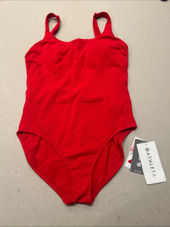 Athleta Other - NWT Athleta scoop low back Bright Red One-Piece Swim Suit size Medium
